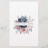 ダスティブルーマウヴバラ石板ブライダルシャワーゲーム (裏面)