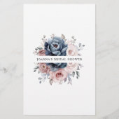 ダスティブルーマウヴバラ石板ブライダルシャワーゲーム (裏面)