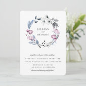 ダスティブルーマウヴフローラリース結婚ズ 招待状 (スタンド正面)