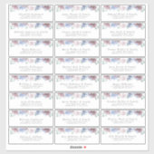 ダスティブルーマウヴフローラ個人住所 シール (シート)