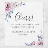 ダスティブルーマウヴ結婚フローラ ワインラベル (シングルラベル)