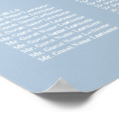 ダスティブルーマグノリア結婚フローラの座席表 ポスター (角)