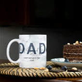 ダスティブルーマーブル最高のパパ史上最高のフォトファーザーデー コーヒーマグカップ