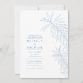 ダスティブルーミニマエレガントリストボタニカル 招待状 (正面)
