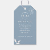 ダスティブルーミニマリストブランチ離れ結婚式の引き出物 ギフトタグ (正面)