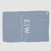 ダスティブルーミニマリストモダンモノグラムエレガント ゴルフタオル (横)