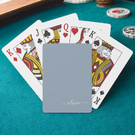 ダスティブルーミニマリストモダンモノグラムエレガント トランプ