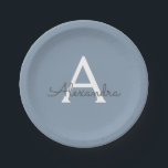 ダスティブルーミニマリストモダンモノグラムエレガント ペーパープレート<br><div class="desc">Dusty Blue Minimalist Monogramコレクションモダンの紹介エレガント：控えめな洗練と永遠の魅力であなたのスタイルを高める。私たちのコレクションは、あなたの個人的な好みに合わせてカスタマイズされたモノグラムで強化さエレガントれた心地よい埃の青い色合いのミニマルなデザインを特徴とする。洗練された文房具から多彩なアクセサリーまで、コレクション内の各作品は、どんな場面でも表現できるように細心の注意を払って作られている。あなたは名刺、レターヘッド、あるいは味わい深いホームデザインを求める場合でも、私たちのミニマルなデザインはプロ意識と洗練を醸し出すクリーンで美コンテンポラリーしい外観を提供している。穏やかなカラーパレットとミニマルな美意識を持つ私たちのダスティブルーミニマリストモダンモノグラムエレガントコレクションは、シンプルさの美しいを鑑賞する人に最適である。エレガンスで自分のパーソナライズされたマークを作り、洗練の本質を受け入れモダンなさい。ビジネスや個人の用途に関わらず、当社のコレクションはトレンドやスタイリッシュを超え葉るソリューションを提供する。</div>
