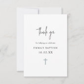 ダスティブルーミニマリスト写真バプティスマ  サンキューカード (正面)