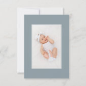 ダスティブルーミニマリスト写真バプティスマ  サンキューカード (裏面)