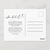 ダスティブルーミニマリスト彼女はそれを撮影Grad ポストカード (裏面)