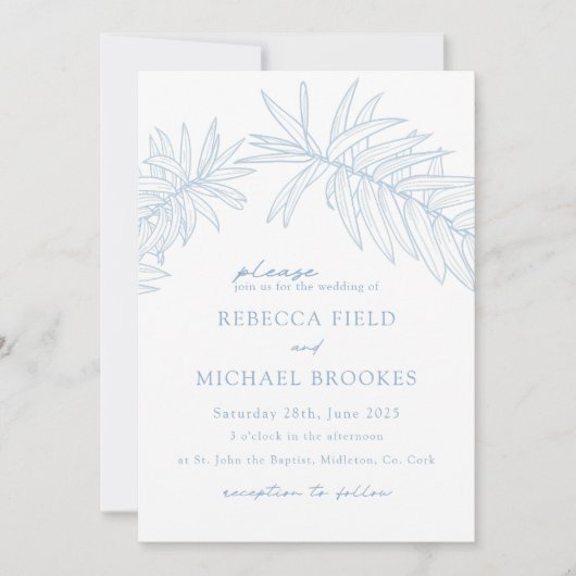 ダスティブルーミニマリスト植物学 招待状 (正面)