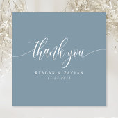 ダスティブルーミニマリスト結婚スクリプト サンキューカード