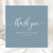 ダスティブルーミニマリスト結婚スクリプト サンキューカード