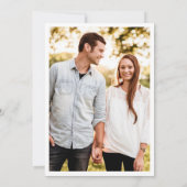 ダスティブルーミニマルウェディングの日付を保存 セーブザデート (裏面)