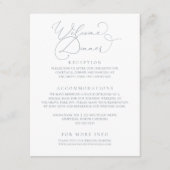 ダスティブルーミニマルモダンリストリハーサルディナー エンクロージャーカード (正面)