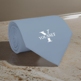 ダスティブルーミニマルモノグラムのリスト ネクタイ