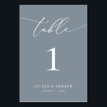 ダスティブルーミニマル結婚リスト |イベントカスタム テーブルナンバー<br><div class="desc">(**ご注意：ご注文いただくには、テーブル番号（および名前/日付）を調整し、カートに番号を個別に追加します。次にチェックアウトを完了した後。 美エレガントしくモダン、ミニマルなテーブル番号カード。名前(またはイベント名)と日付で完全にカスタマイズ可能。</div>