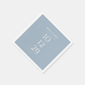 ダスティブルーミニマル結婚リスト スタンダードカクテルナプキン (角)