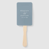 ダスティブルーミニマル結婚式 プログラム ハンドファン (正面)