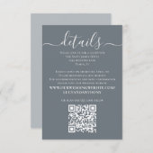 ダスティブルーミニマルQRコード書道詳細 エンクロージャーカード (正面/裏面)