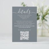 ダスティブルーミニマルQRコード書道詳細 エンクロージャーカード (スタンド正面)