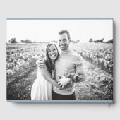 ダスティブルーミニマ結婚リストパーソナライズされた ゲストブック (裏面)