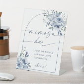 ダスティブルーミモザバーブライダルシャワー標識 台座サイン (インサイチュ)