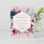 ダスティブルームロマンスウェディング 招待状 (スタンド正面)