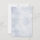 ダスティブルームーヴユーカリプトゥス幾何結婚物の 出欠カード (裏面)