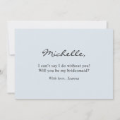 ダスティブルーメイヴバラ石板ブライドメイド提案 招待状 (裏面)