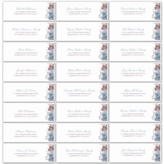 ダスティブルーメイヴフラワーズゲストナーズ住所 シール (正面)