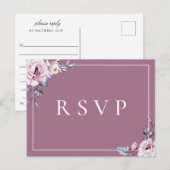 ダスティブルーメイヴフローラRSVPソングの選択 インビテーションポストカード (正面/裏面)