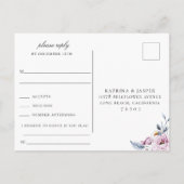 ダスティブルーメイヴフローラRSVPソングの選択 インビテーションポストカード (裏面)