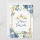 ダスティブルーメクシアンガールフローラスウィート16th誕生日 招待状 (裏面)