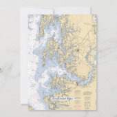 ダスティブルーメリーランド航海の州チャートいかり結婚ズ セーブザデート (裏面)