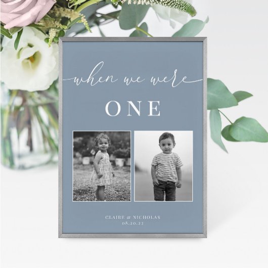 ダスティブルーモダンエレガントなウェディングエイジテーブル番号 テーブルナンバー