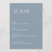 ダスティブルーモダンエレガントなウェディングザバーメニュー (正面)