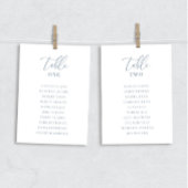 ダスティブルーモダンエレガントなウェディングテーブルシートカード