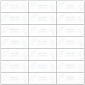 ダスティブルーモダンスクリプトボタニカルゲストアドレス シール (正面)