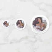 ダスティブルーモダンスノーフレークウィンターブライダルシャワー コンフェッティ (裏面)