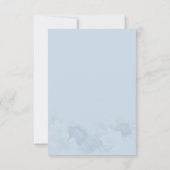 ダスティブルーモダンフローラグリーンリーブライダルシャワー 招待状 (裏面)