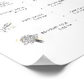 ダスティブルーモダンフローラ結婚旅行計画 ポスター (角)