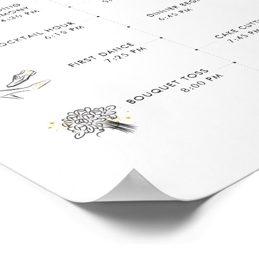 ダスティブルーモダンフローラ結婚旅行計画 ポスター (角)