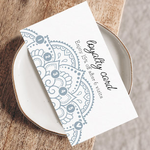 ダスティブルーモダンマンダラ6パンチロイヤリティ 名刺