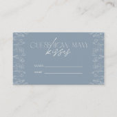 ダスティブルーモダンミニマリストは数キスを推測 エンクロージャーカード (正面)