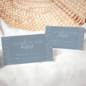 ダスティブルーモダンミニマリストは数キスを推測 エンクロージャーカード