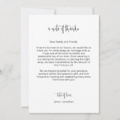 ダスティブルーモダンミニマ結婚リストの写真フラット サンキューカード (裏面)