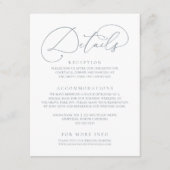 ダスティブルーモダンミニマ結婚リスト詳細 エンクロージャーカード (正面)