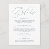 ダスティブルーモダンミニマ結婚リスト詳細 エンクロージャーカード (正面)